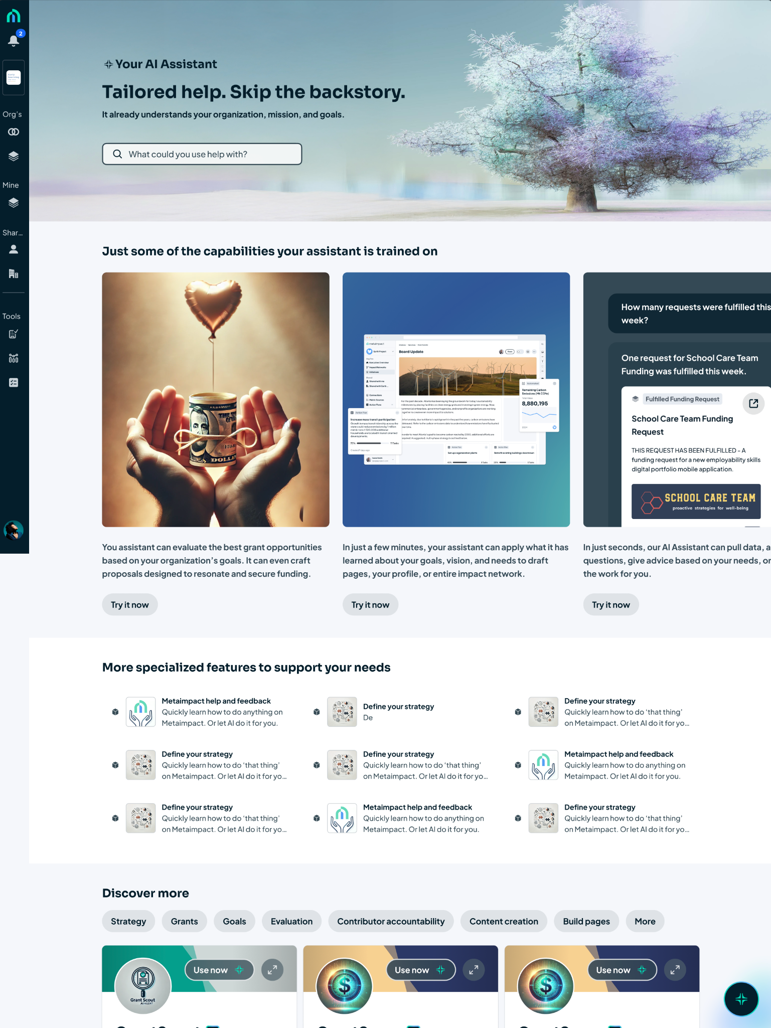 Discover specialized agents